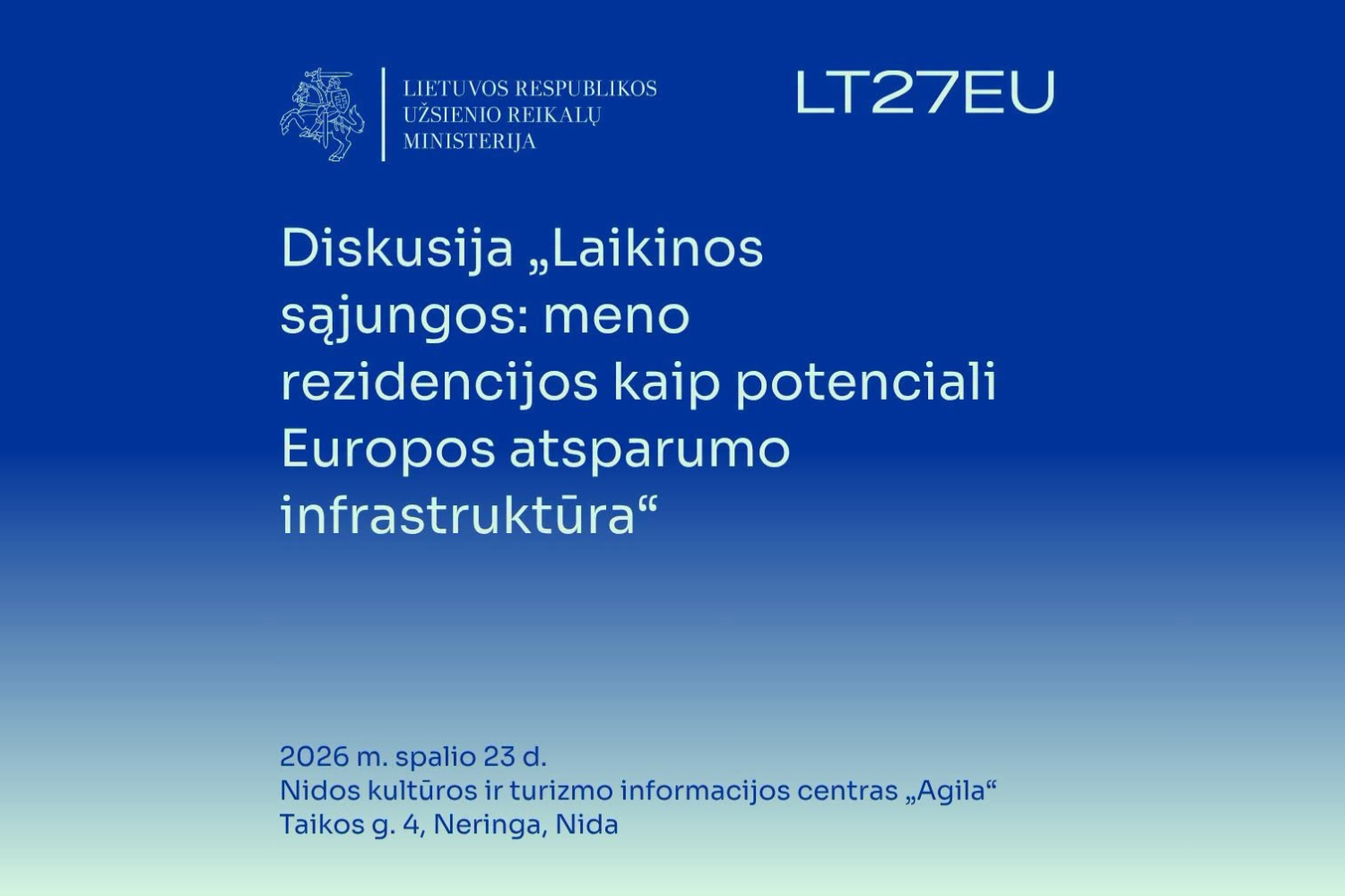 Diskusija laikinos meno rezidencijos