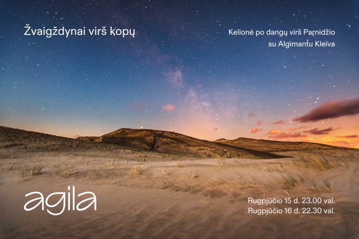 „Žvaigždynai virš kopų“: kelionė po dangų virš Parnidžio su Algimantu Kleiva