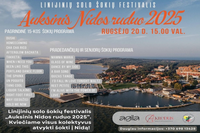 Linijinių solo šokių festivalis "AUKSINIS NIDOS RUDUO 2025"