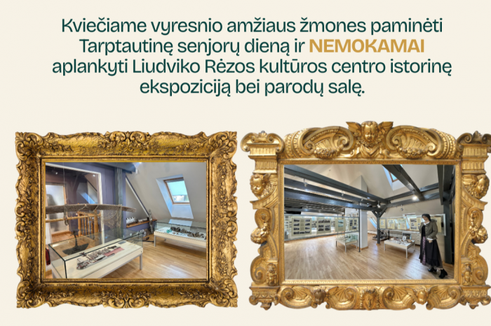 Atvirų durų savaitė senjorams. Nemokamas ekspozicinių salių lankymas
