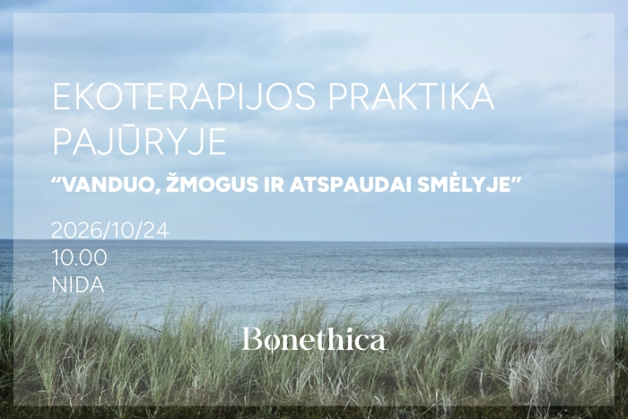 Ekoterapijos praktika pajūryje „Vanduo, žmogus ir atspaudai smėlyje“