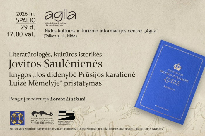 J. Saulėnienės knygos „Jos didenybė Prūsijos karalienė Luizė Mėmelyje“ pristatymas ir susitikimas su autore